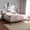 Baxton Studio Louvain Beige Upholstered Walnut-Finished Full Sized Platform Bed 146-8154 - alternate 7